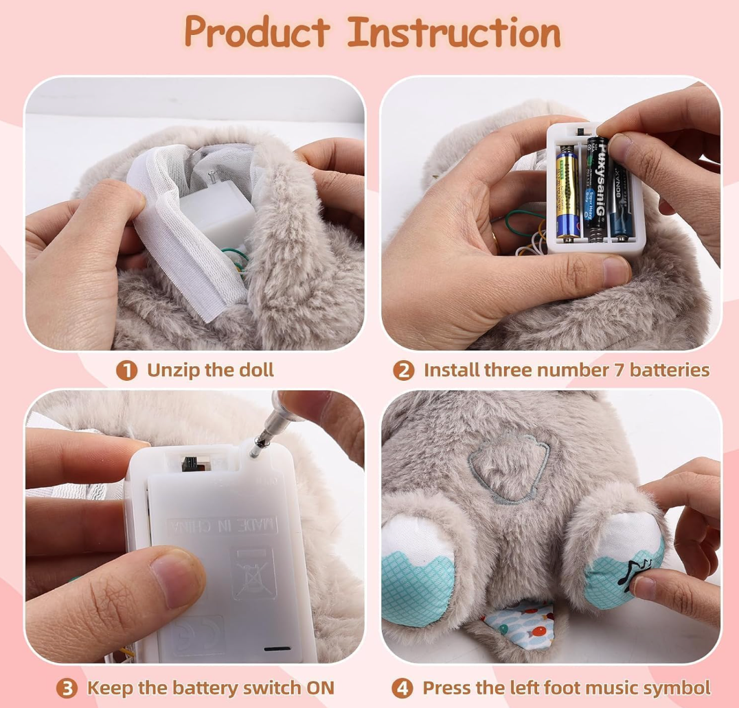 Breathing Teddy Soft Toys
