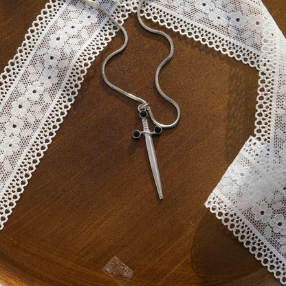 Heart & Sword Couple Necklace
